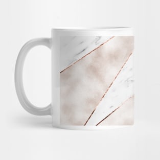 Spliced rose gold marble Mug